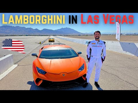 Driving Lamborghini on RACE TRACK in Las Vegas 🇺🇸