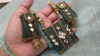 DIY handmade fabric jewelry for women customize simple beautiful jewelry