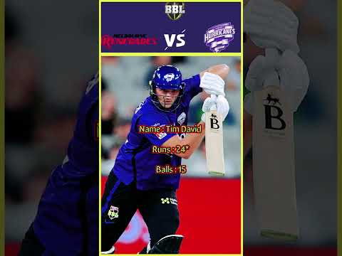 Tim David | Ren vs Hur BBL #trendingshorts #cricket