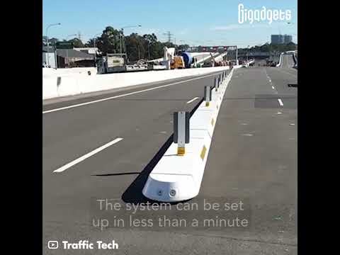 Traffic Tech ARMB and VEVA3 automated movable barriers #gigadgets #barriers #concrete #transport