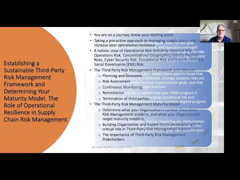 Sustainable Third-Party Risk Management Part 1 - Designing a Framework