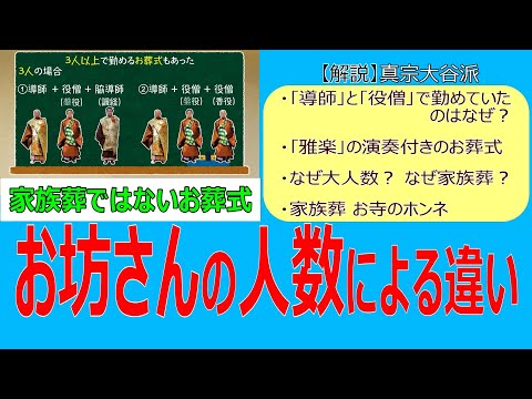 【お葬式】#33　家族葬ではないお葬式《お坊さんの人数による違い》