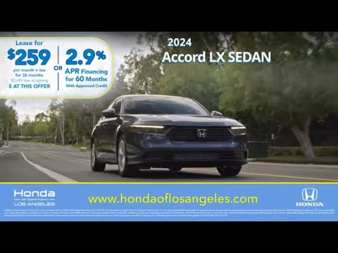 2024 Honda Accord LX Lease – Just $259 a Month at Honda of Downtown LA!