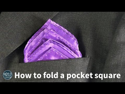 How to fold a pocket square - Elegant 4 layer fold