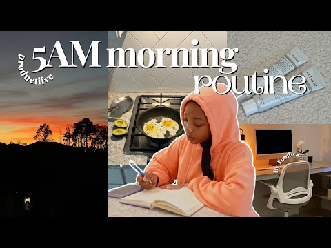 5am productive morning routine: self care, healthy habits, praying tahajjud + more!!