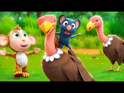 बड़ा गिद्ध बंदर और चूहा -Big Vulture Monkey and Rat Story in Hindi | 3D Animated Hindi Moral Stories