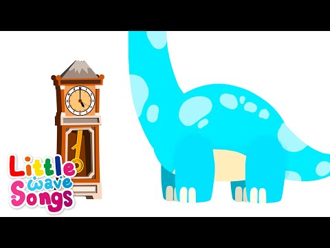 🦖Hickory Dickory Dock with Dinosaurs | Nursery Rhymes For Toddlers | Little Wave Songs -  Baby Coco