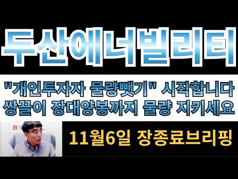 [두산에너빌리티] "개인투자자 물량뺏기" 시작합니다!! 쌍끌이 장대양봉나오고 후회하지마세요!!!