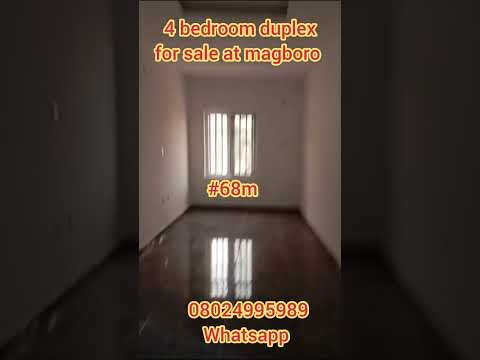 4 bedroom duplex for sale at magboro Ogun state for 68m