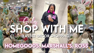 Shop With Me | Girly Vlog | Spring & Easter Decor At Homegoods, Marshall's, And Ross!