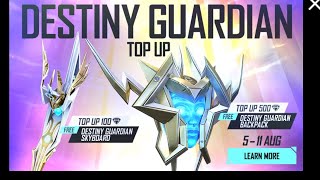 New Top Up Event || Density Guardian || Free Fire Top Up Event 5Aug To 11Aug #topupeventinfreefire