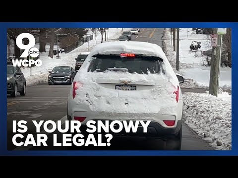 Driving with snow on your car could lead to trouble with the law