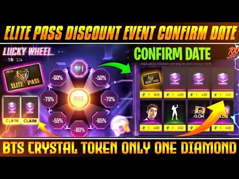 FREE FIRE LUCKY WHEEL DISCOUNT EVENT 2022||FREE FIRE APRIL ELITE PASS DISCOUNT EVENT||FF NEW EVENT