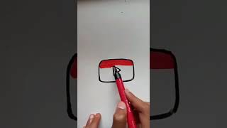 drawing youtube logo|drawing#creativearts #dailyarts #youtubeislife #youtubeshorts #youtube