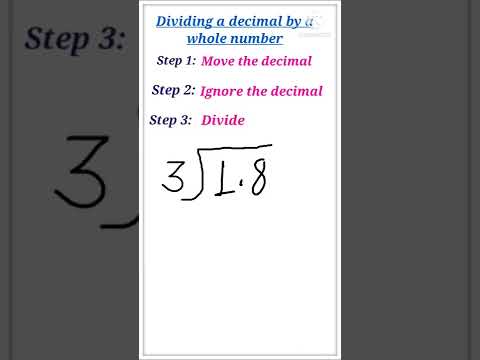 Learn Decimal numbers division | viral shorts | math students | class7 class6 class5 | Ecomaths