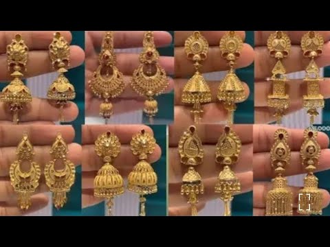 😍New Gold Earrings Design 2024😍/Gold Earrings Design New Model/🥰latest Gold earrings design/jhumka 😍