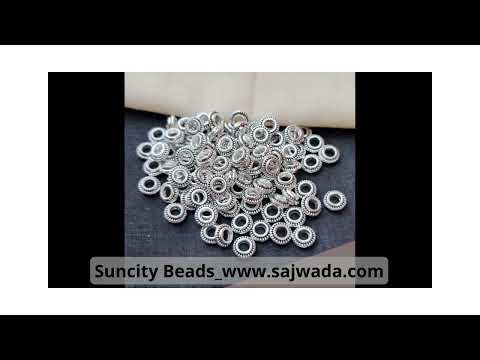 Silver Oxidize Metal Beads Wholesale Shop | Suncity Beads | Mast Nazron Se Allah Bachaye