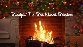 Gene Autry with The Pinafores - Rudolph, The Red-Nosed Reindeer (Fireplace Video - Christmas Songs)