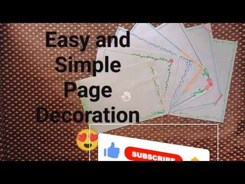 Project / file page decoration ideas 💡 very easy and simple