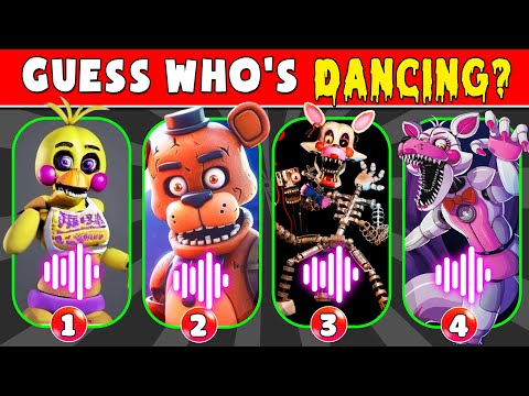 🔊Guess Who's Dancing?🎵 FNAF Character 🐻🖤Freddy🐻 Chipi Chipi🦊Foxy🦊Bonnie🐰Chica💛Lefty🖤