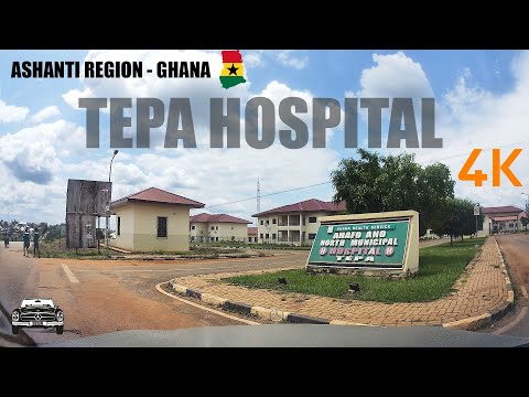 Ahafo Ano North Municipal Hospital at Tepa Drive Tour 4K Ghana Health Service