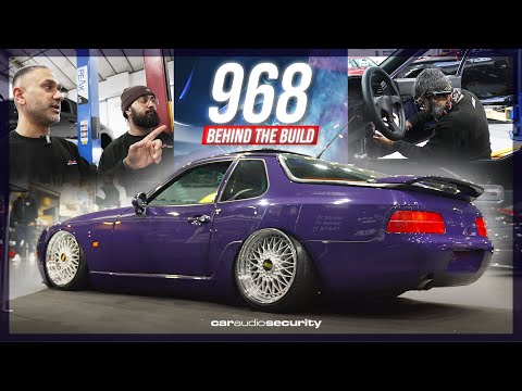 How we built this SLAMMED Porsche 968 CS - Air Lift Performance | Car Audio & Security