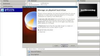 JustBrowsing "Live Install": VirtualBox