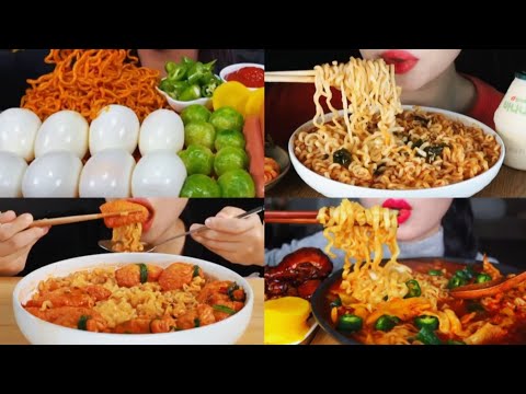 ASMR EATING SPICY DELICIOUS RAMEN 🔥🤤BEST FOOD EATING VIDEO - 12