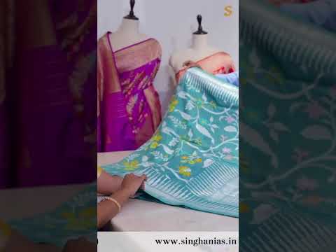 Khadi Tussar with Jamdani Weave sarees | SINGHANIAS | Ph:9133233310