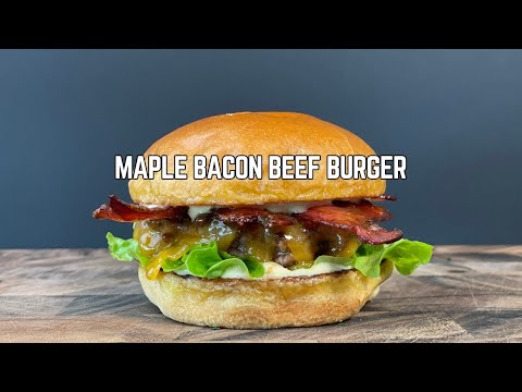 Maple Bacon Beef Burger & Horseradish Mayonnaise