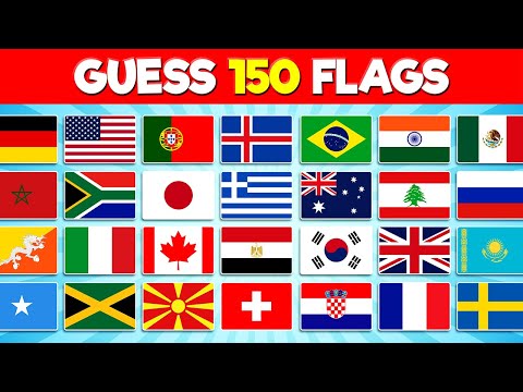 Guess the Flag Quiz | 150 FLAGS 🇨🇦 🇮🇳 🇦🇷