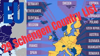 Schengen Visa Countries 2025 || 29 Country In Schengen Zone || European Country List # Schenen