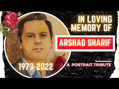 Arshad Sharif Portrait Tribute | Art by Sh