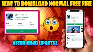 How To Download Normal Free Fire In Tamil | Normal Free Fire OB40 Version Download Link | VOK Gaming