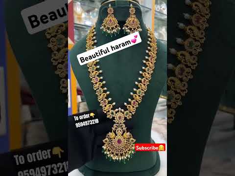 Beautiful long haram set💕💗 #trending #ytshorts #youtube #viral #fashion #jewelry #gold #haram #short