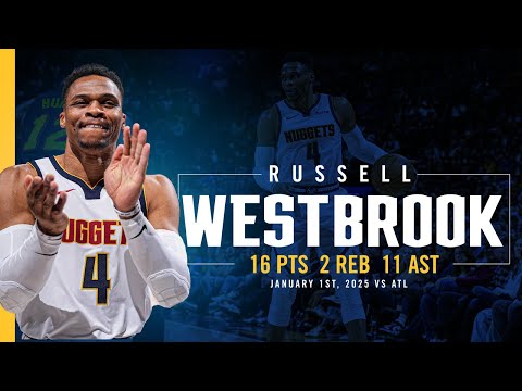 Russell Westbrook Secures Double-Double vs. Hawks 📺 | 1/1/25 Full Game Highlights