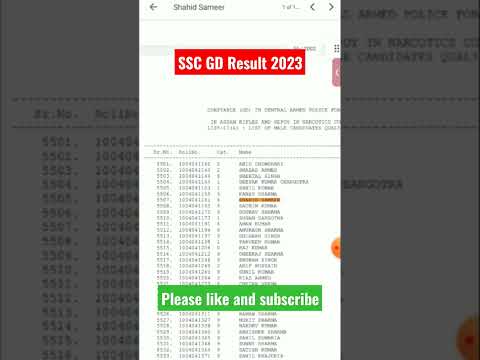 ssc gd result 2023 | ssc gd shortlisted in physical #sscgd #army #fouji #shorts