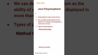 Java Polymorphism (12) #corejava