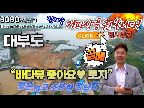 (no 860번 급매) 초대박 횡재 수도권 바닷가 땅매매 토지매매/ 대부도땅매매 대부도토지매매/전원주택 부지