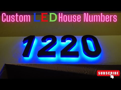 Backlit House Address Numbers LED RGB🔥DIY with Remote with APP control