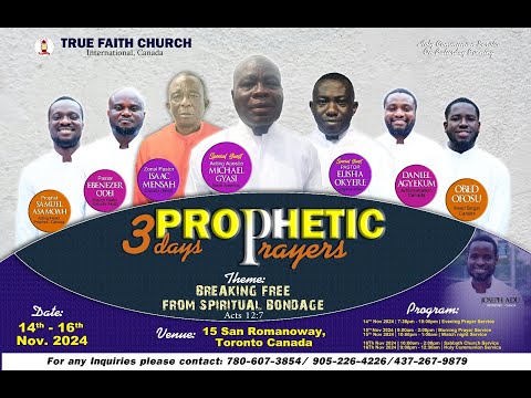 9 DAYS TO GO | True Faith Church Int. Canada | 3 Days Prophetic Prayers