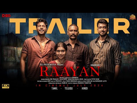 RAAYAN - Official Trailer  #D50 | Dhanush | SJ Suryah |Ar Rahman |Sun Pictures #d50  #dhanush