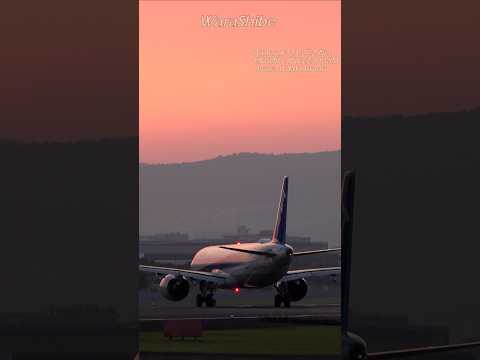 ANA A321-272 Neo | PW GTF engine echoing on the twilight runway | Osaka ITAMI Airport