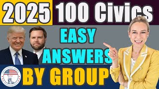 2025 U.S. Citizenship Official USCIS 100 Civics Questions 2008 version BY GROUP v12G1