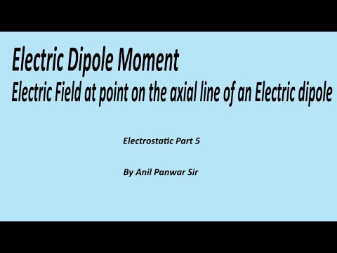 Electric Dipole Moment | Electric Field at point on the axial line of an Electric dipole