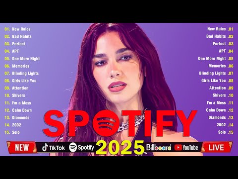 Dua Lipa, Bruno Mars, Taylor Swift, Adele, Maroon 5, The Weeknd, Ed Sheeran - Best Pop Hits 2025