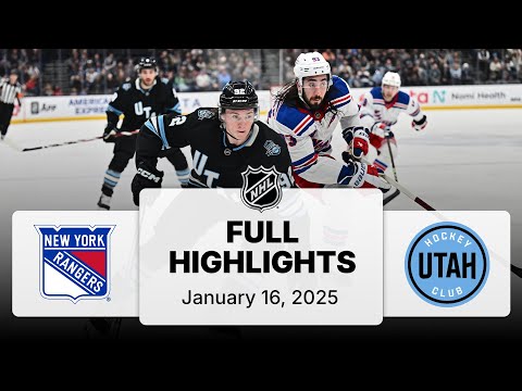 NHL Highlights | Rangers vs. Utah Hockey Club | January 16, 2025