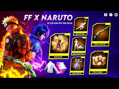 NARUTO EVENT ALL REWARDS REVIEW| FREE FIRE X NARUTO COLLECTION |FREEFIRE X NARUTO EVENT |free