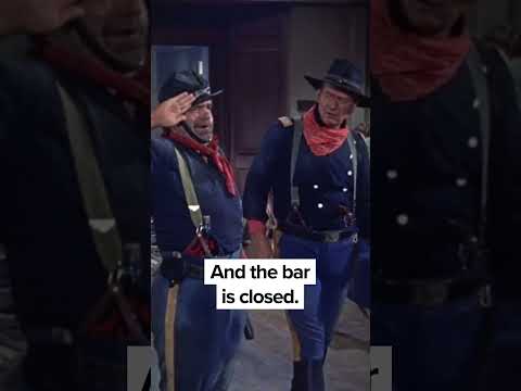 "The bar is open!" - The Horse Soldiers (1959)