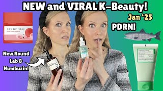 NEW (& Viral) Korean Skincare! Anua PDRN, Numbuzin Cleanser (meh...), Round Lab & More!